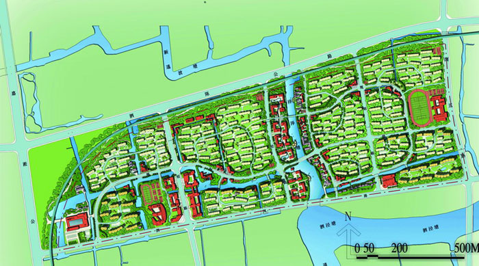 首页 设计展示 规划设计 综合居住社区规划   [续]总平面图 时间:2007